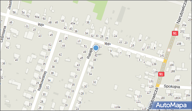 Radomsko, Rataja Macieja, 42, mapa Radomsko