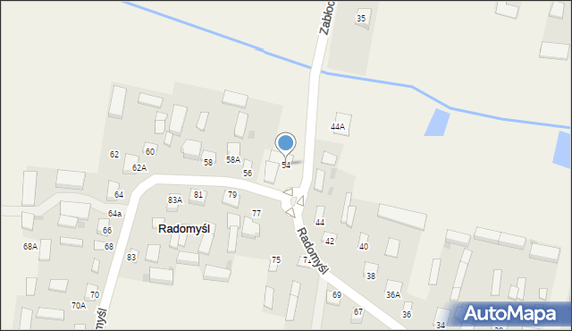 Radomyśl, Radomyśl, 54, mapa Radomyśl