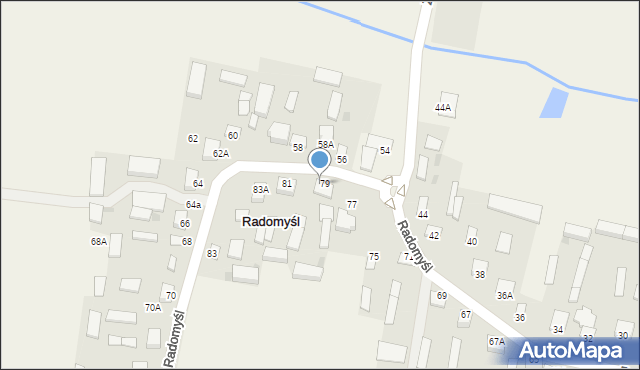 Radomyśl, Radomyśl, 79A, mapa Radomyśl