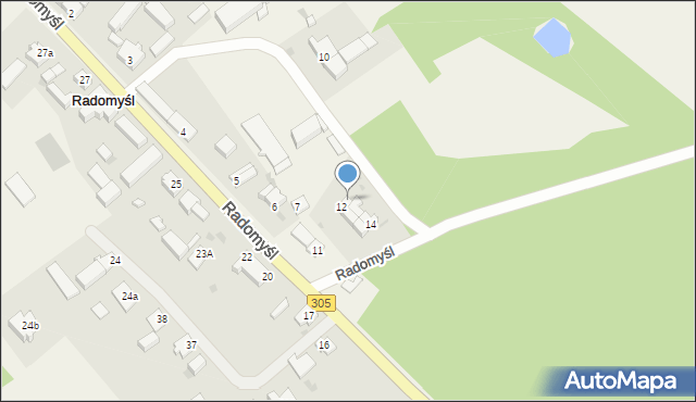Radomyśl, Radomyśl, 13, mapa Radomyśl