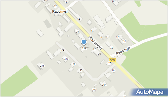 Radomyśl, Radomyśl, 23A, mapa Radomyśl