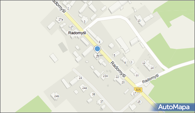 Radomyśl, Radomyśl, 25, mapa Radomyśl