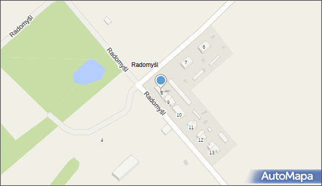 Radomyśl, Radomyśl, 8, mapa Radomyśl