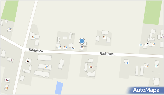 Radonice, Radonice, 23, mapa Radonice