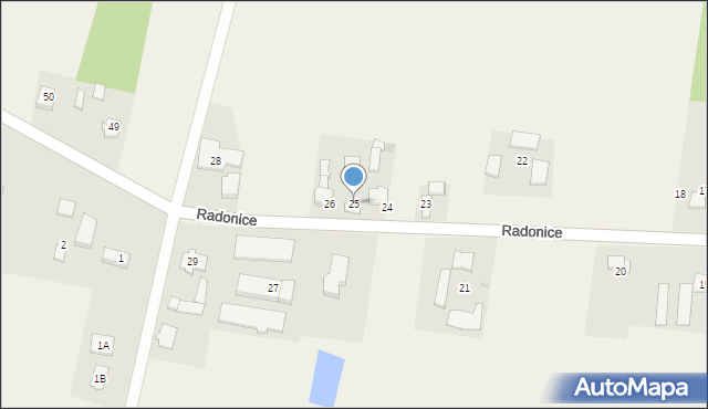 Radonice, Radonice, 25, mapa Radonice