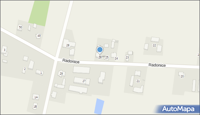 Radonice, Radonice, 26, mapa Radonice