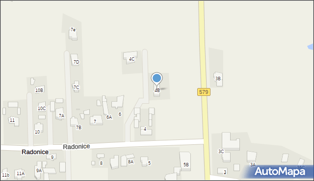 Radonice, Radonice, 4B, mapa Radonice