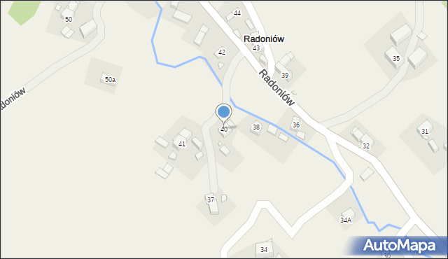 Radoniów, Radoniów, 40, mapa Radoniów