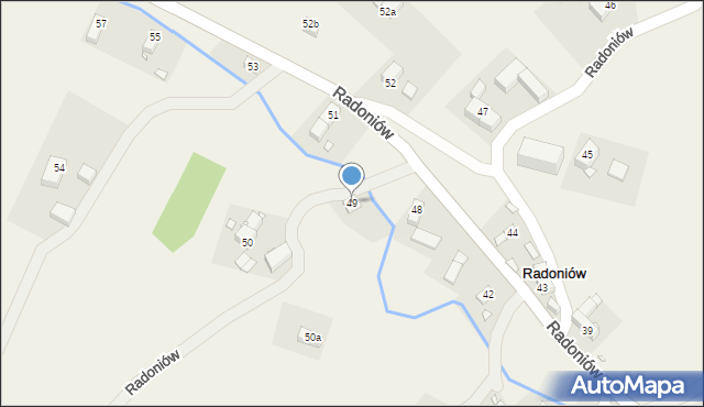 Radoniów, Radoniów, 49, mapa Radoniów