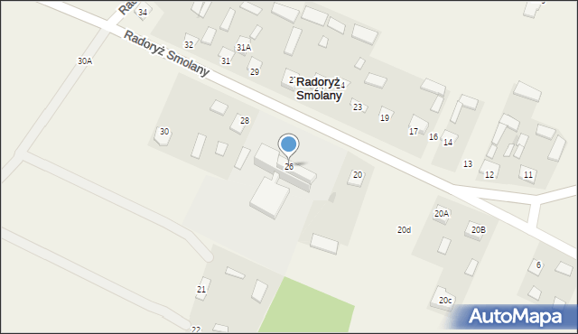 Radoryż Smolany, Radoryż Smolany, 26, mapa Radoryż Smolany