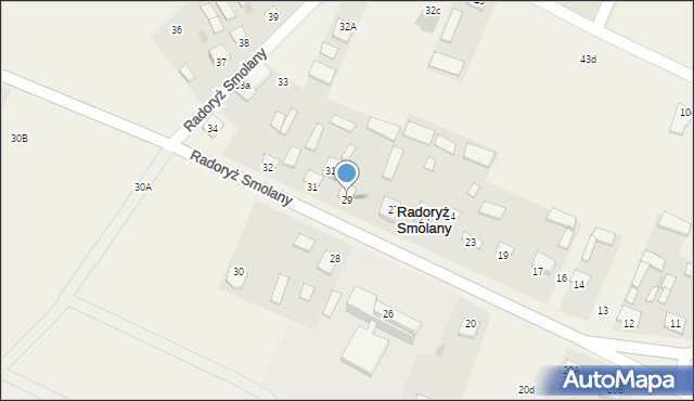 Radoryż Smolany, Radoryż Smolany, 29, mapa Radoryż Smolany