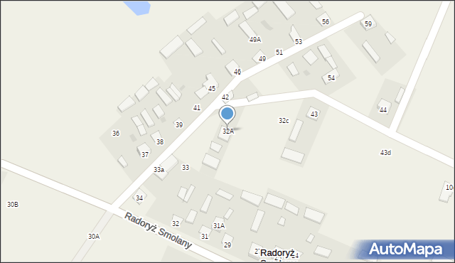 Radoryż Smolany, Radoryż Smolany, 32A, mapa Radoryż Smolany