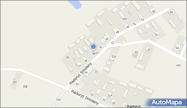 Radoryż Smolany, Radoryż Smolany, 39, mapa Radoryż Smolany