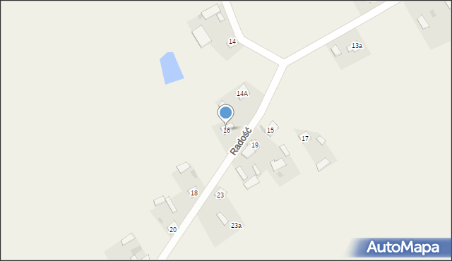 Radość, Radość, 16, mapa Radość