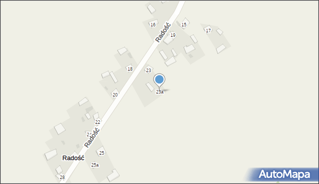 Radość, Radość, 23a, mapa Radość