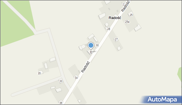 Radość, Radość, 32, mapa Radość