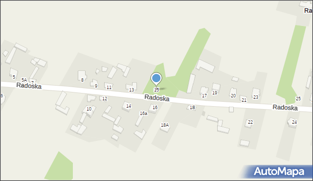 Radoska, Radoska, 15, mapa Radoska
