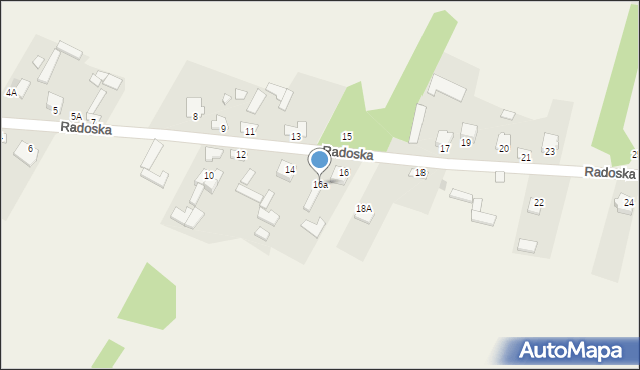 Radoska, Radoska, 16a, mapa Radoska