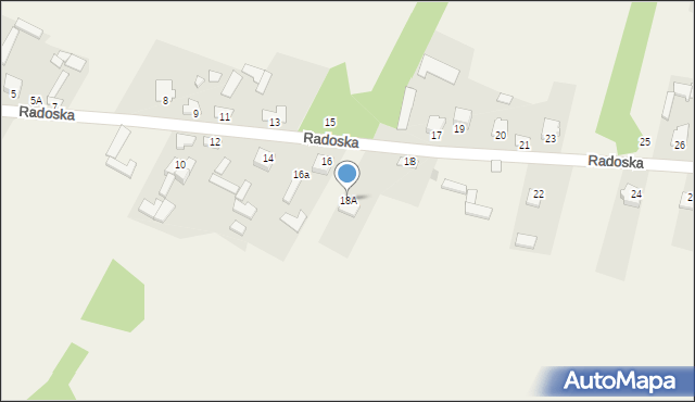 Radoska, Radoska, 18A, mapa Radoska