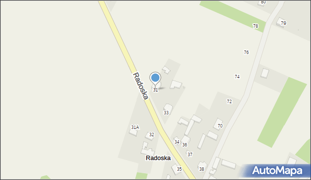 Radoska, Radoska, 31, mapa Radoska