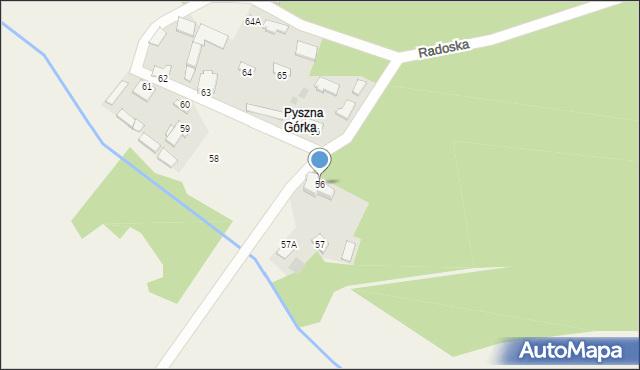 Radoska, Radoska, 56, mapa Radoska