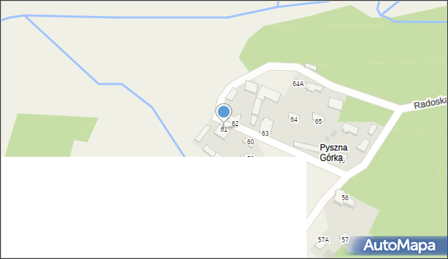 Radoska, Radoska, 61, mapa Radoska