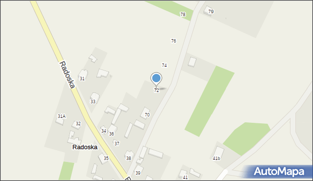 Radoska, Radoska, 72, mapa Radoska