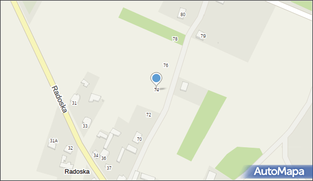 Radoska, Radoska, 74, mapa Radoska