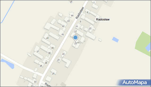 Radosław, Radosław, 13, mapa Radosław