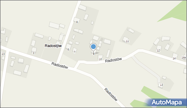 Radostów, Radostów, 9, mapa Radostów