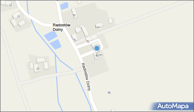 Radostów Dolny, Radostów Dolny, 53, mapa Radostów Dolny