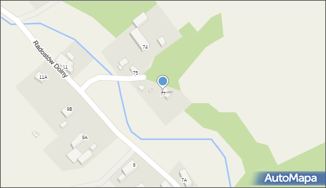 Radostów Dolny, Radostów Dolny, 77, mapa Radostów Dolny