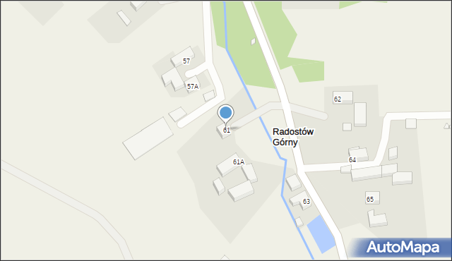 Radostów Górny, Radostów Górny, 61, mapa Radostów Górny