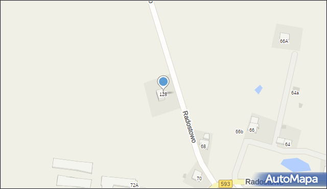 Radostowo, Radostowo, 128, mapa Radostowo