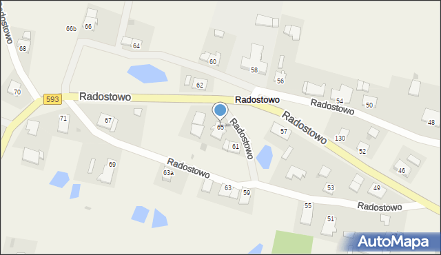 Radostowo, Radostowo, 65, mapa Radostowo