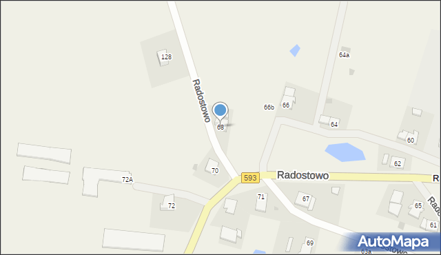 Radostowo, Radostowo, 68, mapa Radostowo