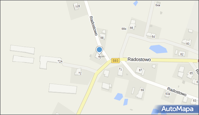 Radostowo, Radostowo, 70, mapa Radostowo