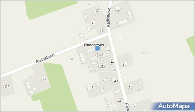 Radostowo, Radostowo, 2, mapa Radostowo