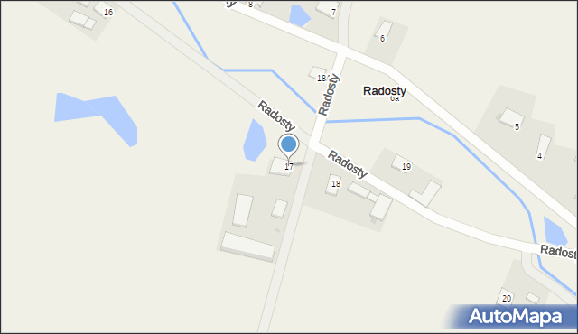 Radosty, Radosty, 17, mapa Radosty