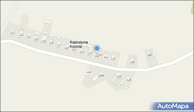 Radostynia, Radostynia, 112, mapa Radostynia