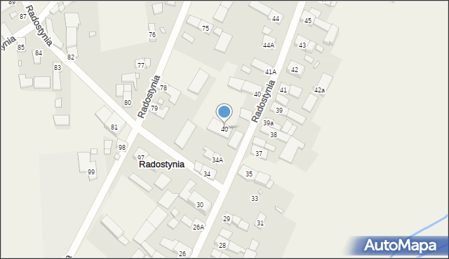 Radostynia, Radostynia, 40, mapa Radostynia