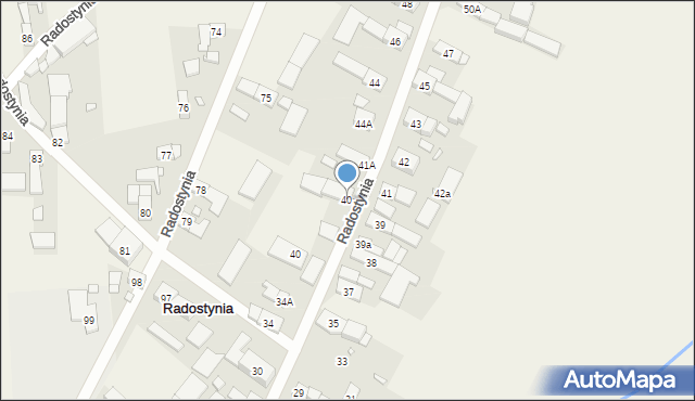 Radostynia, Radostynia, 40a, mapa Radostynia