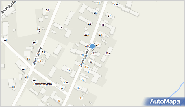 Radostynia, Radostynia, 41, mapa Radostynia