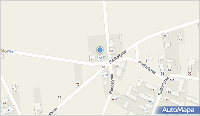 Radostynia, Radostynia, 70, mapa Radostynia