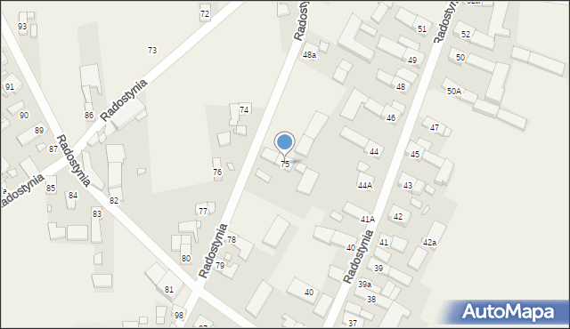 Radostynia, Radostynia, 75, mapa Radostynia