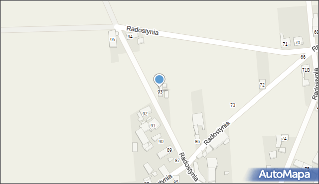 Radostynia, Radostynia, 93, mapa Radostynia
