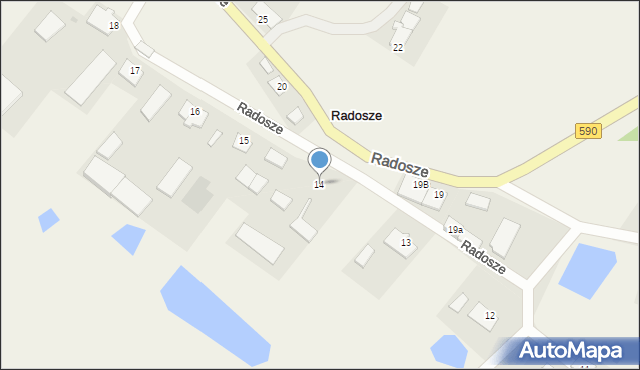 Radosze, Radosze, 14, mapa Radosze