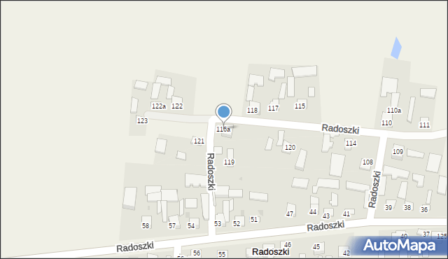 Radoszki, Radoszki, 116a, mapa Radoszki