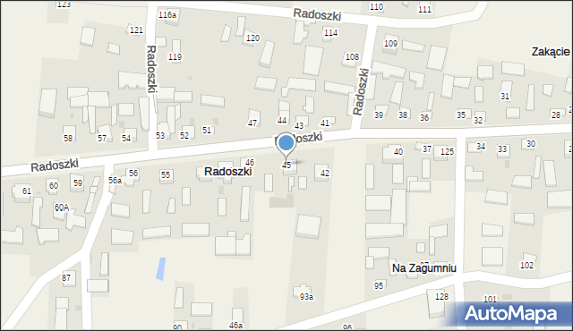 Radoszki, Radoszki, 45, mapa Radoszki