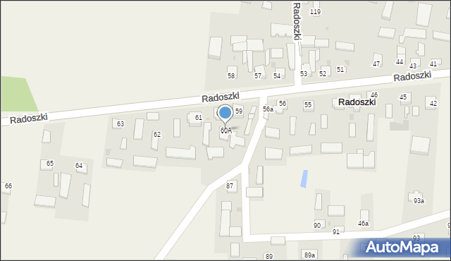 Radoszki, Radoszki, 60A, mapa Radoszki